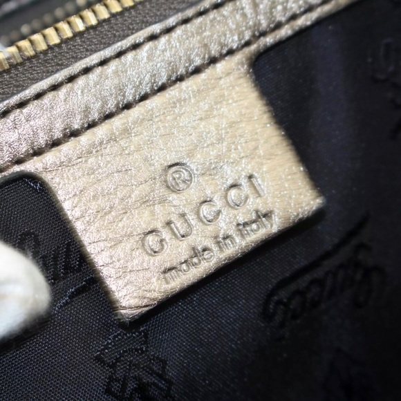 Authentic Gucci Metallic Hysteria Tie Side Bag RARE VINTAGE SATCHEL - Picture 7 of 8